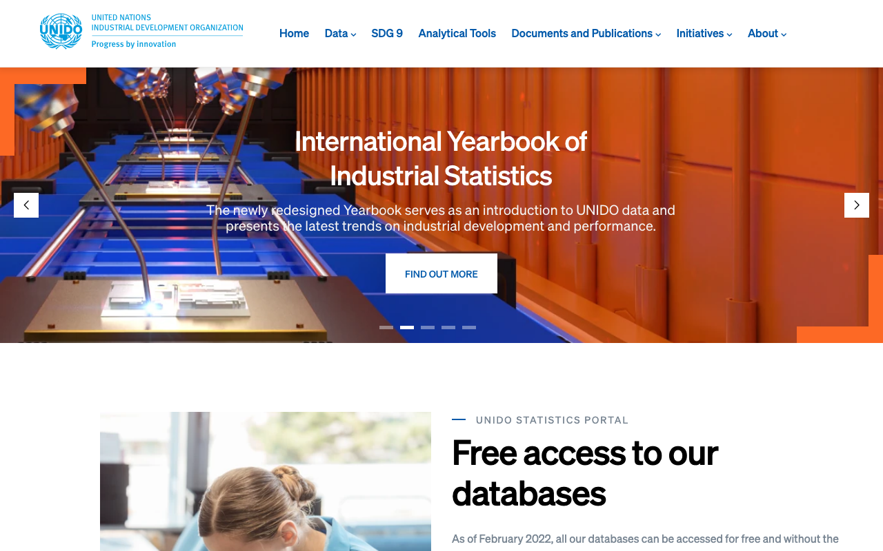 UNIDOの産業統計データベース INDSTAT